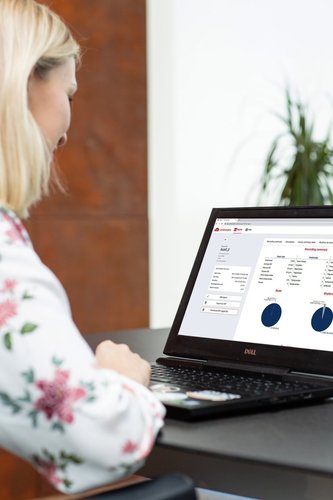 Cardiomatics Auswertung auf dem Laptop